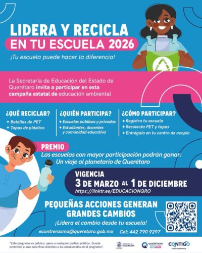 Reciclar desde el aula: SEDEQ impulsa campaña ambiental en escuelas