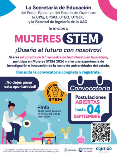 Sembrar vocaciones científicas: SEDEQ convoca a una nueva generación de Mujeres STEM+